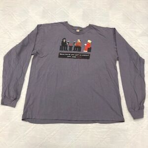 Which cup do you want to poison? left right‎ both gray long sleeve shirt XL